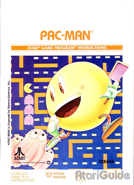 Pac-Man: Capa do Manual Original - Atari 2600 - AntonioBorba.com