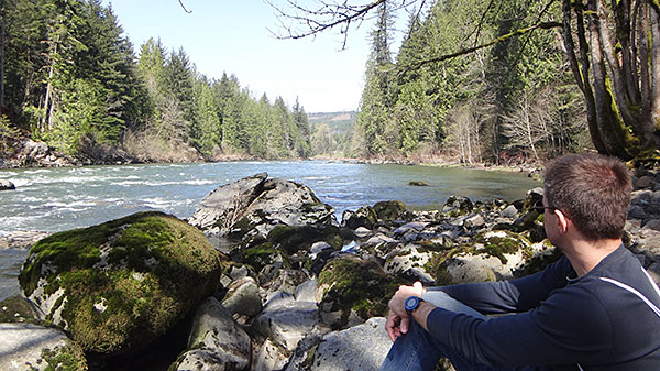 Vista para o Rio Snoqualmie - um belo lugar para descansar...