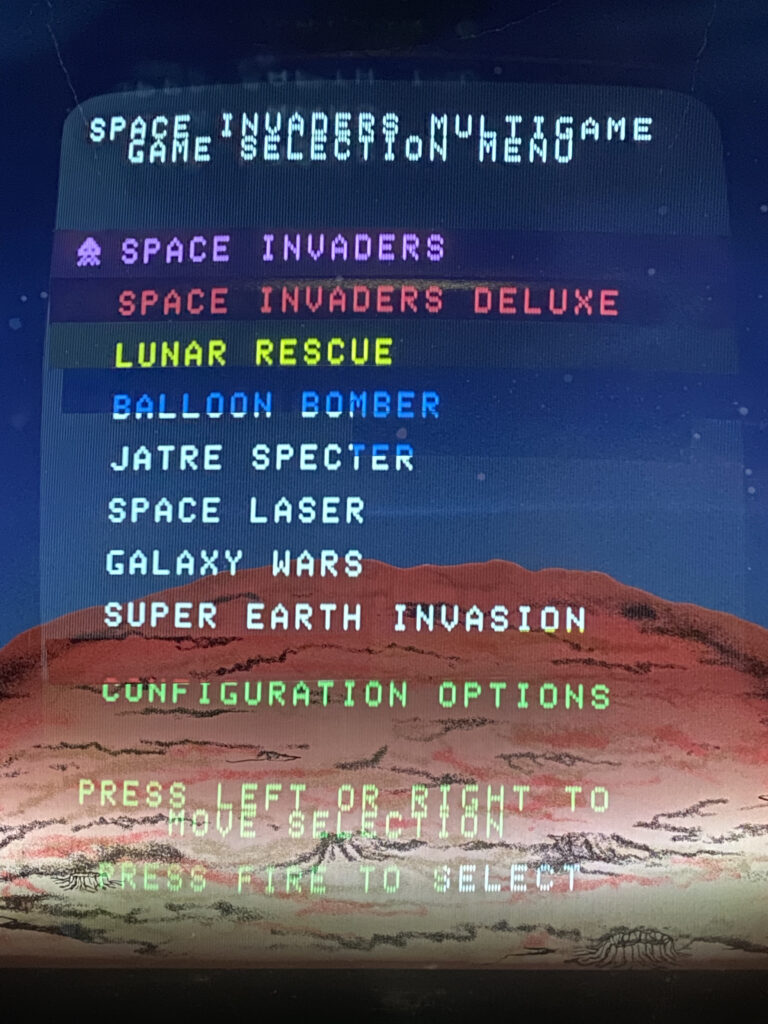 Arcade Space Invaders Japonês da Taito - Multigame Kit Menu - AntonioBorba.com