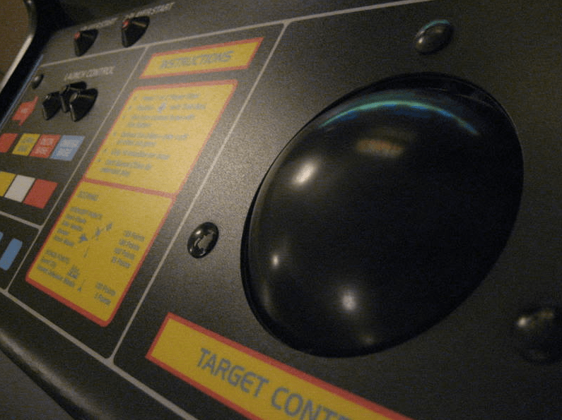 Missile Command Original Black 4 1/2" Trackball