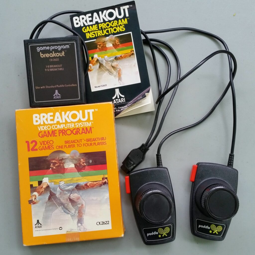 Atari Paddles Controllers and Breakout Game