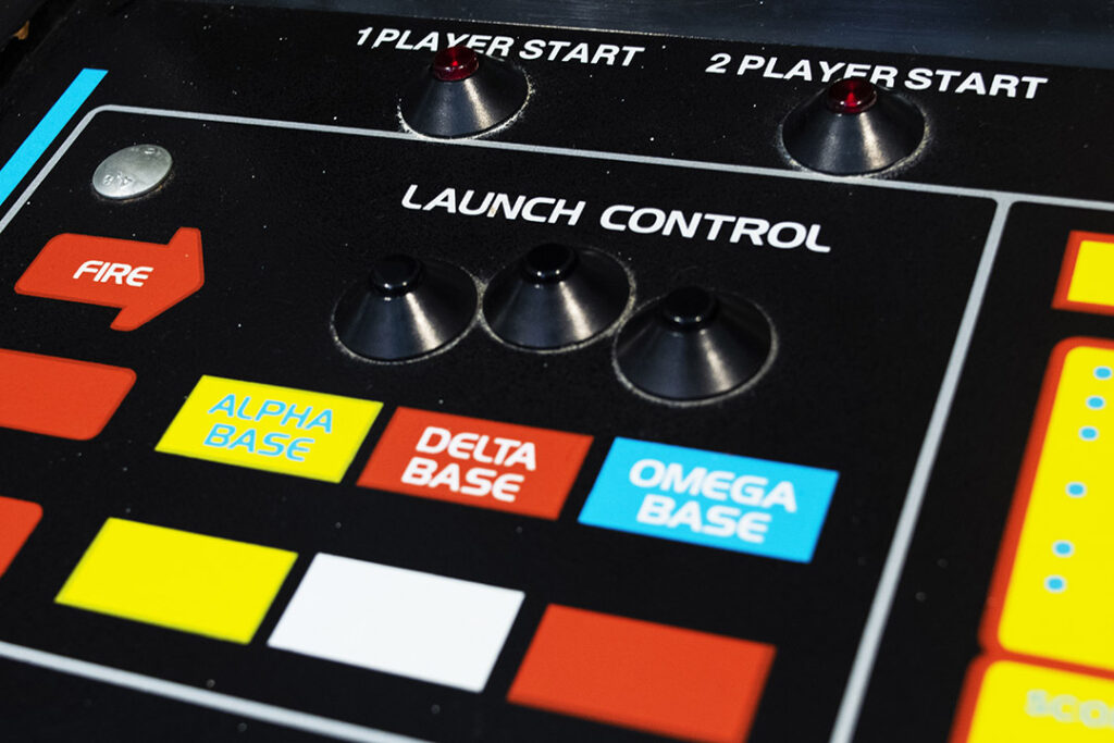 Atari Missile Command Arcade - Alpha, Delta and Omega Base Buttons