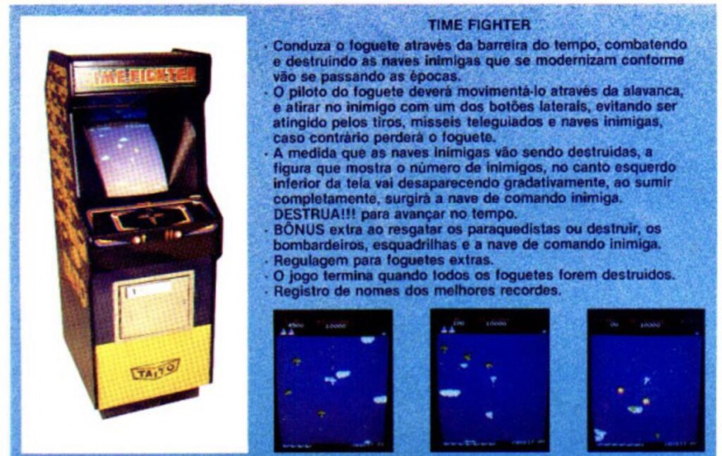 Time Pilot da Taito do Brasil, também chamdo de Time Fighter