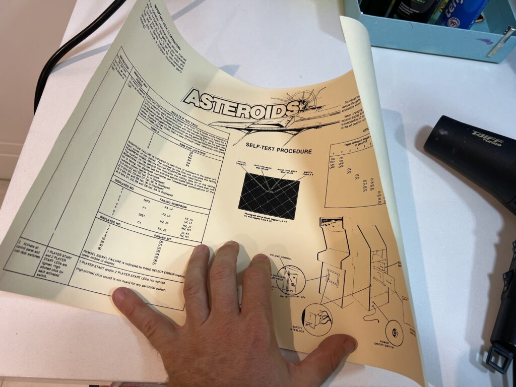 Arcade Asteroids - Atari - Back Door Diagram