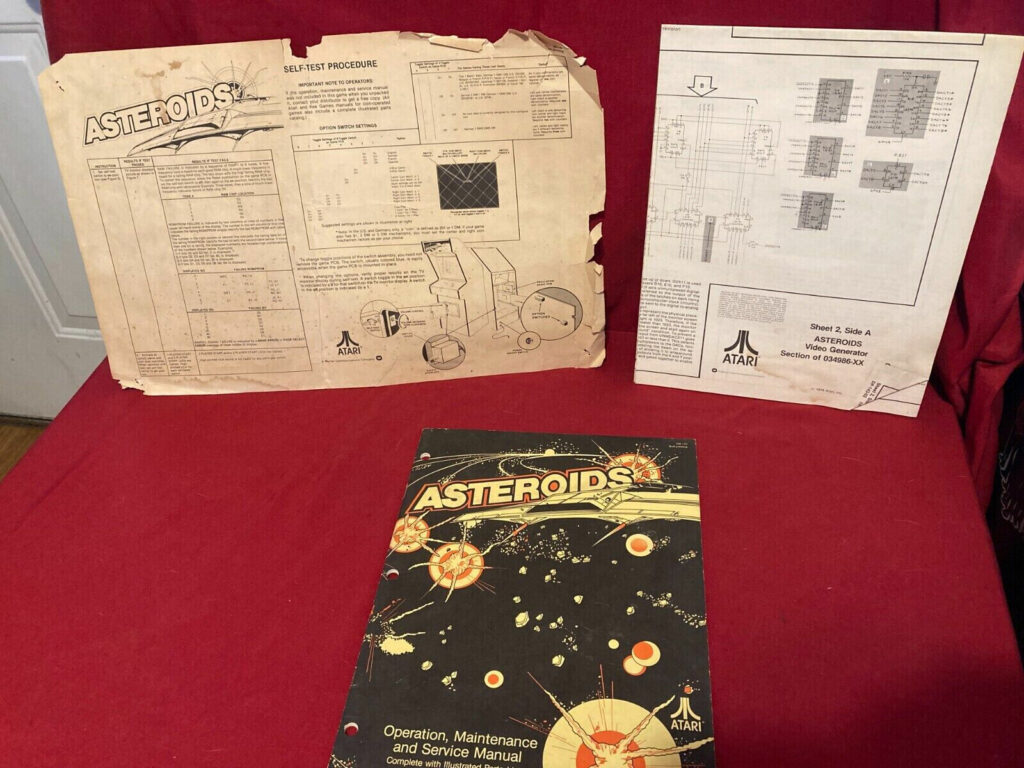 Arcade Asteroids - Atari - Back Door Diagram