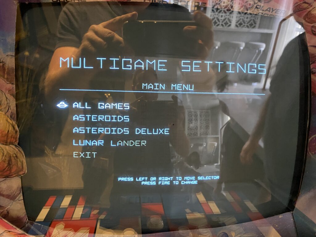 Asteroids Arcade - Atari - Multigame Kit Menu