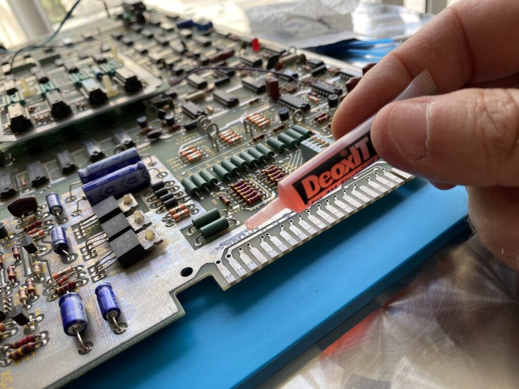 Atari PCB Edge Connector Cleaning and DeoxIT Application