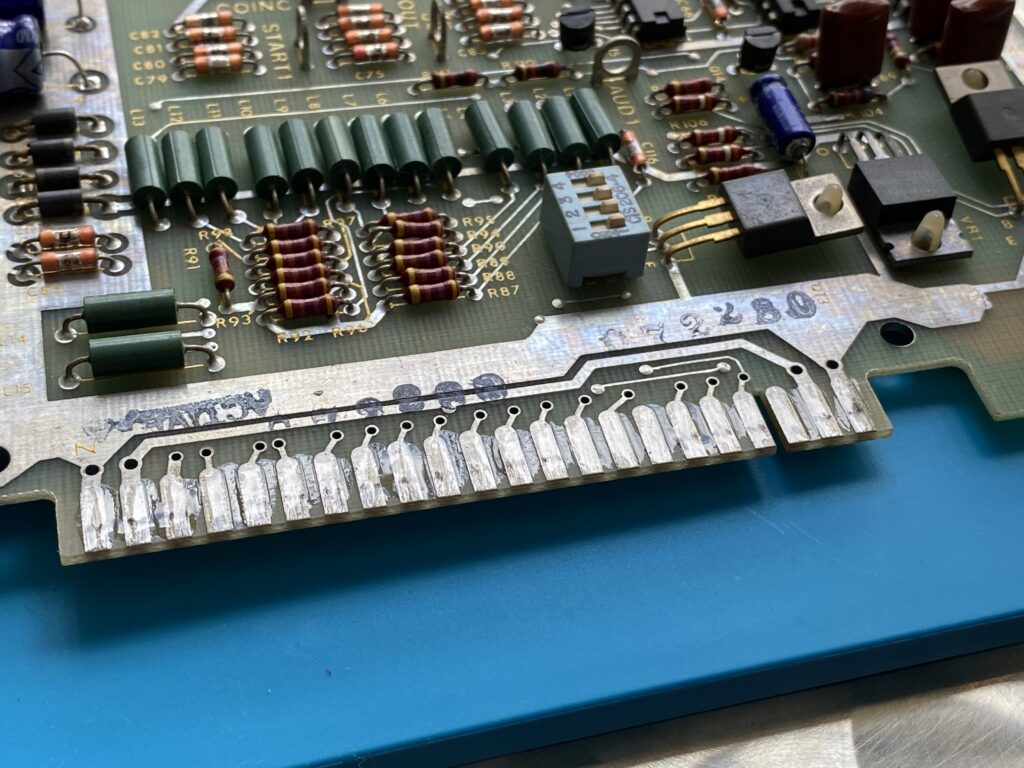 Atari PCB Edge Connector Cleaning and DeoxIT Application