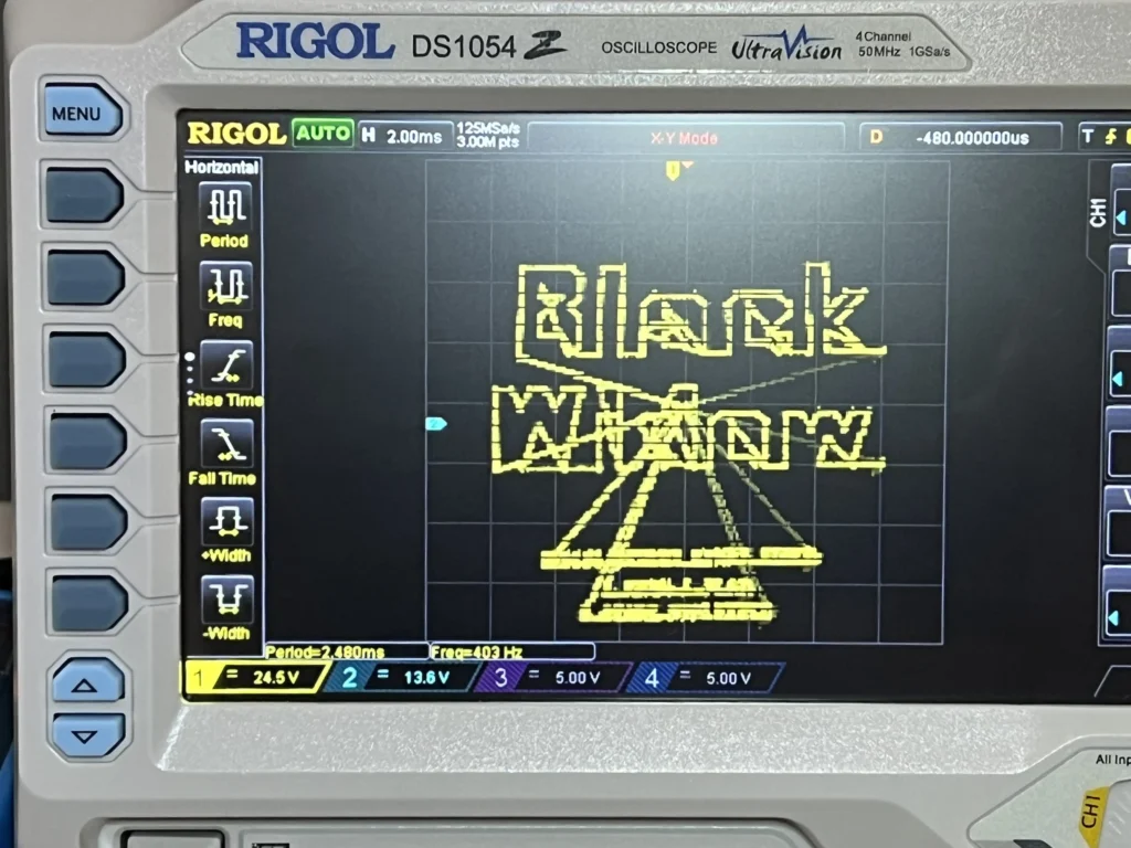 Black Widow Color Vector Arcade on Rigol Z Series Scope