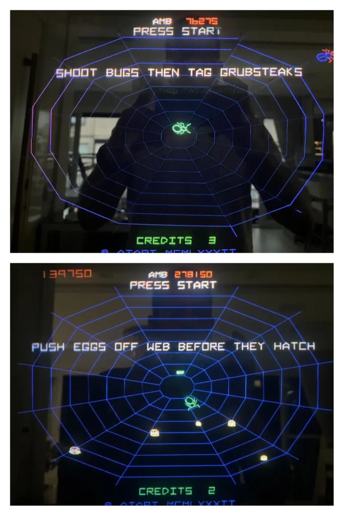 Arcade Black Widow - Atari Color Vector - WG6100 Degaussing - Before and After