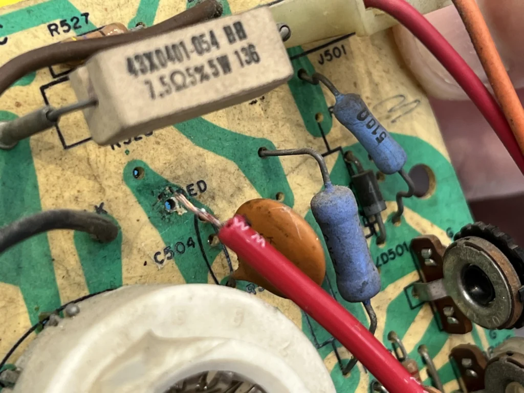 WG6100 Wells-Gardner Color Vector Monitor - Neck Board Wire Fix