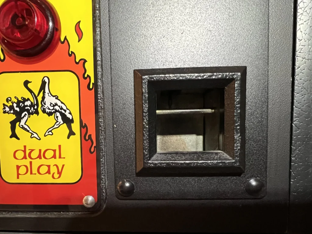 Joust Cocktail Arcade by Williams - Coin Door Flap