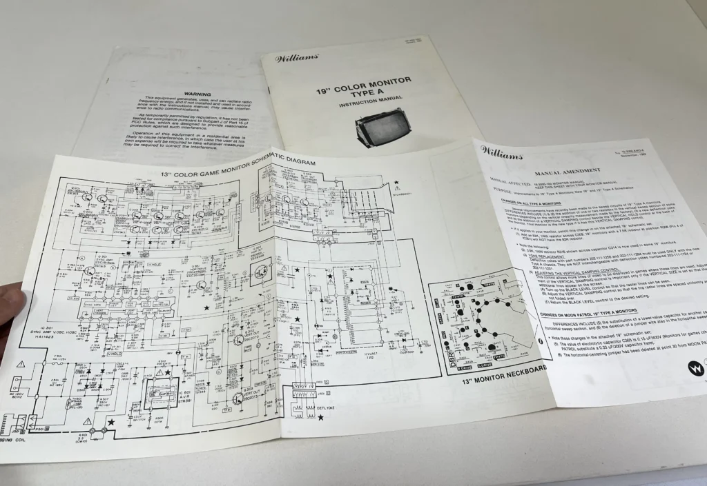 Joust Cocktail Arcade by Williams - Original Manuals