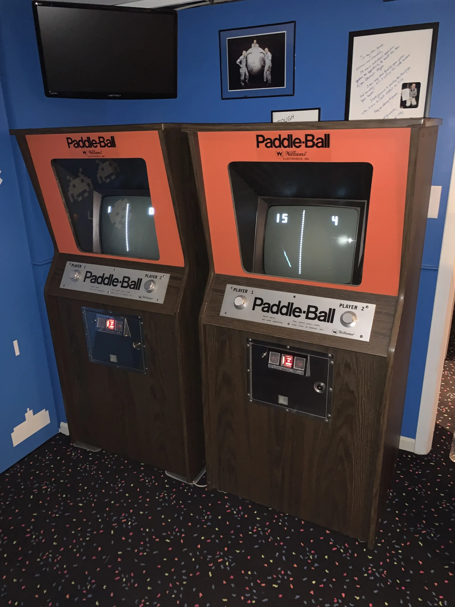 Tranquility Base (Alan) 2 Williams Paddle-Ball Cabinets Side by Side Tranquility Base (Alan) 2 Williams Paddle-Ball Cabinets Side by Side
