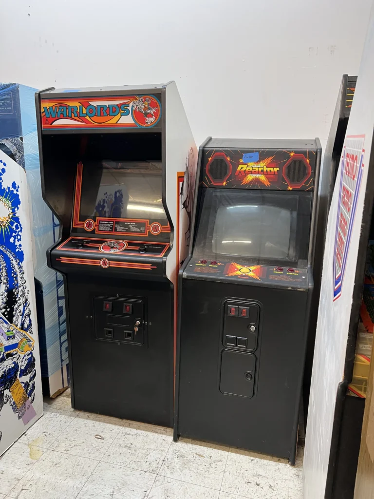 Atari Warlords Upright and Gottlieb Reactor Arcade Cabinets Atari Warlords Upright and Gottlieb Reactor Arcade Cabinets