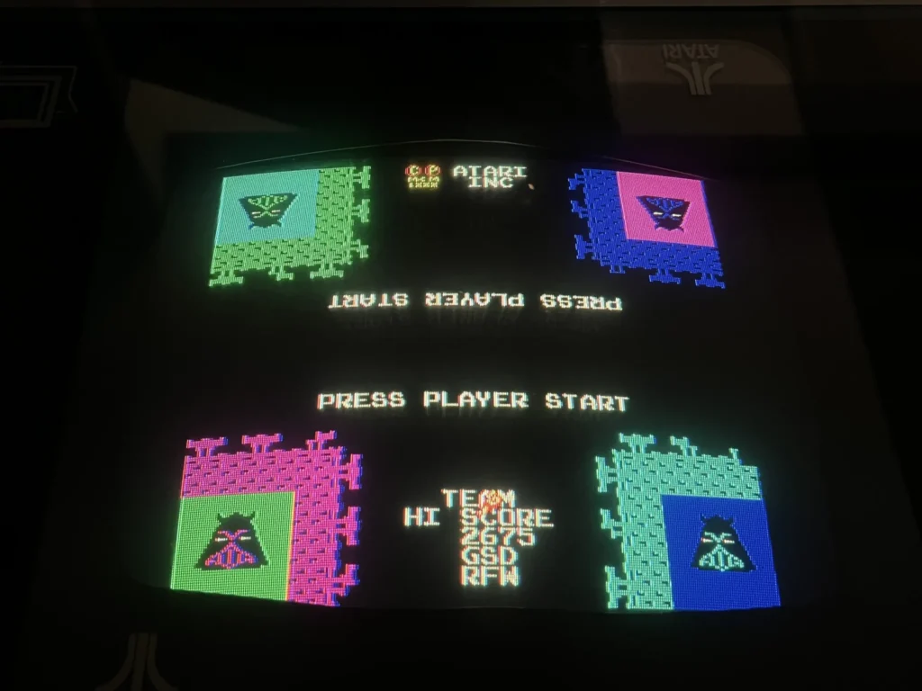 Warlords Atari Arcade Game Cocktail Color Screen Warlords Atari Arcade Game Cocktail Color Screen