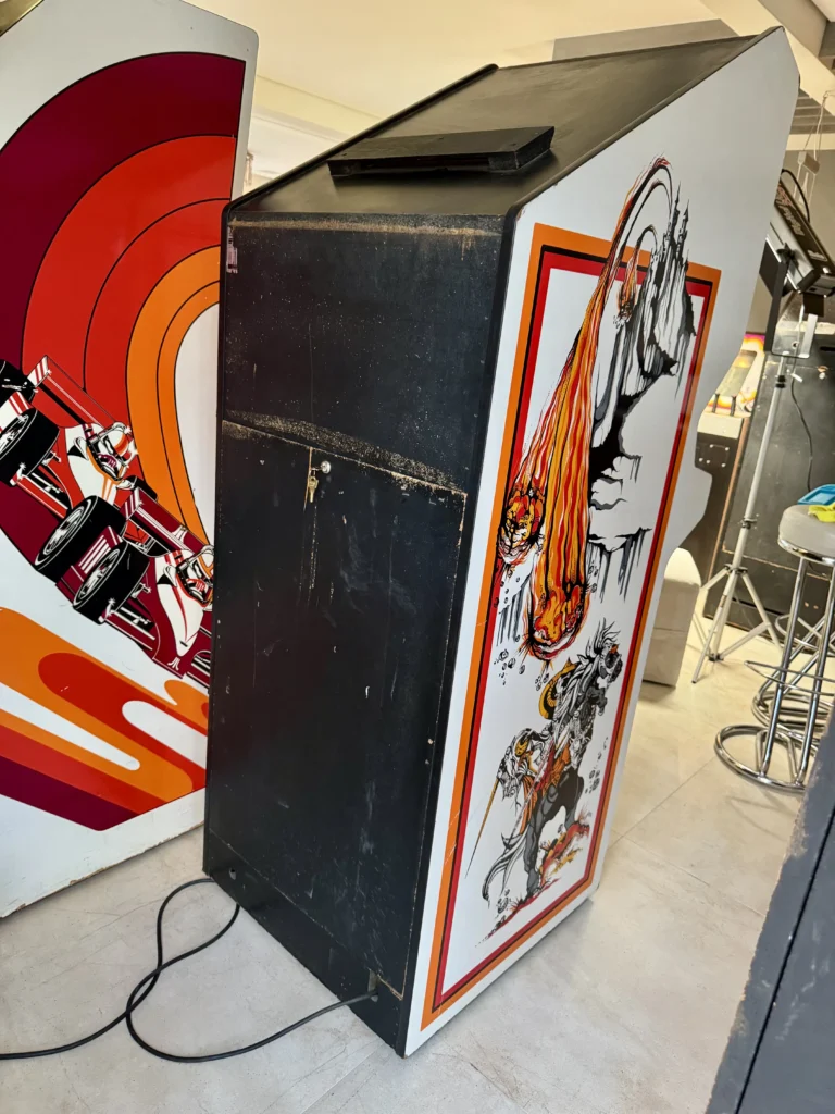 Warlords Atari Arcade Game Upright Cabinet Back Door Warlords Atari Arcade Game Upright Cabinet Back Door