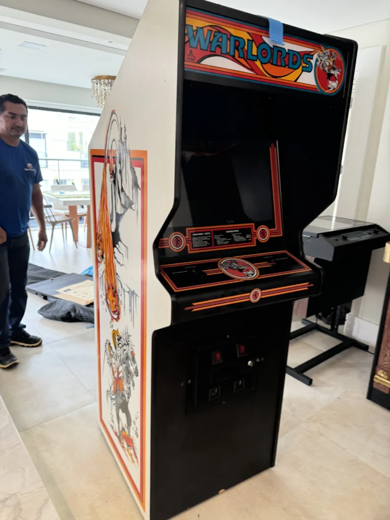 Warlords Atari Arcade Game Upright Cabinet - Inspection Warlords Atari Arcade Game Upright Cabinet - Inspection