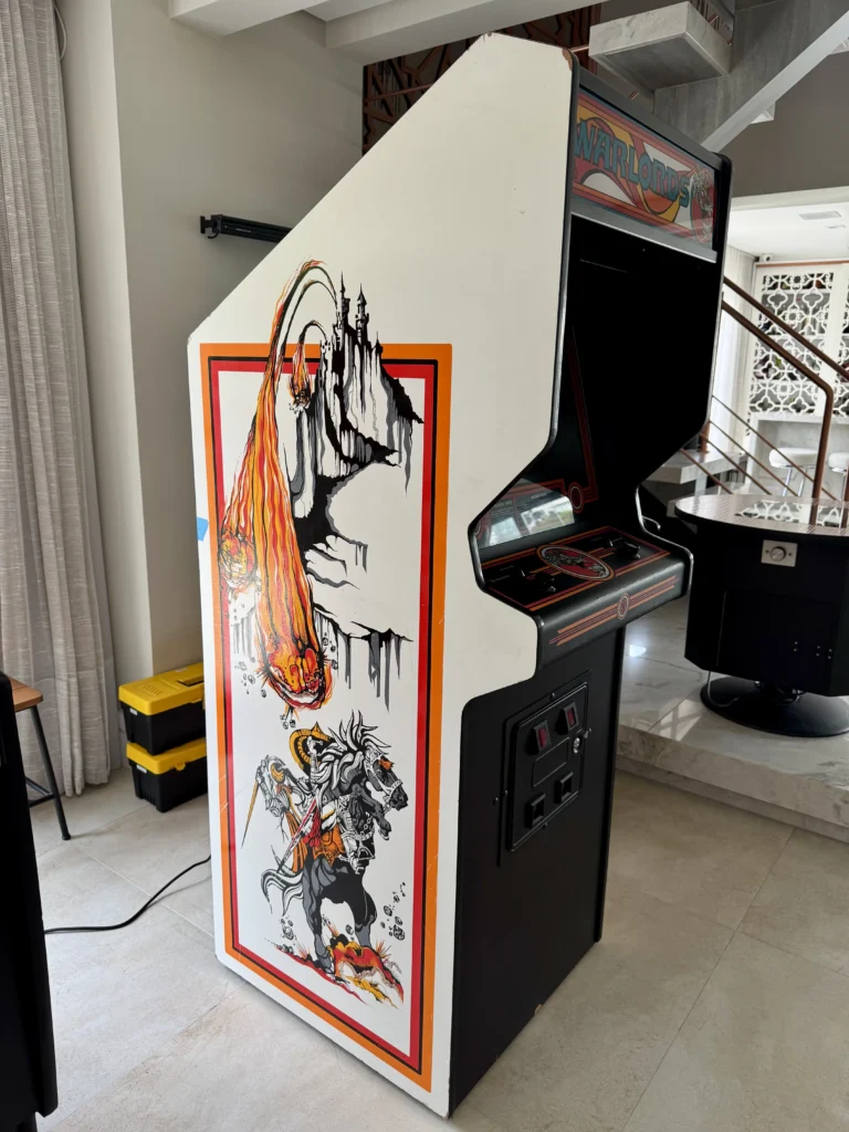 Warlords Atari Arcade Game Upright Cabinet - Inspection Warlords Atari Arcade Game Upright Cabinet - Inspection