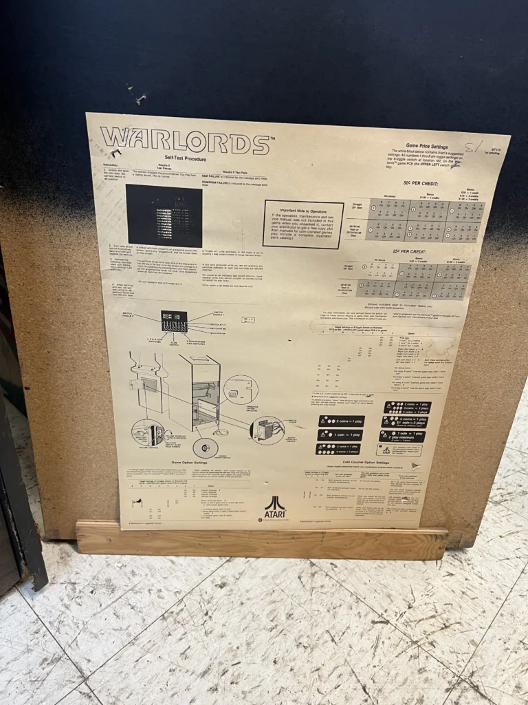 Warlords Atari Arcade Game Cabinet Warlords Atari Arcade Game Cabinet