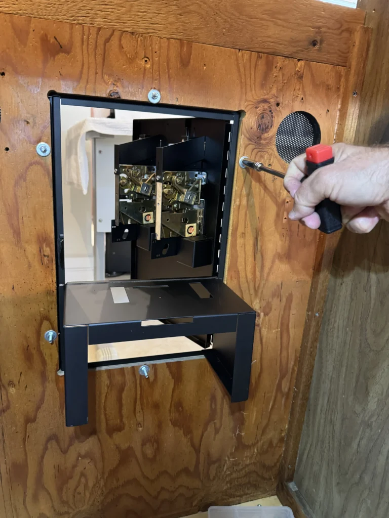Tank II Arcade Cabinet by Kee Games - Coin Door Tank II Arcade Cabinet by Kee Games - Coin Door