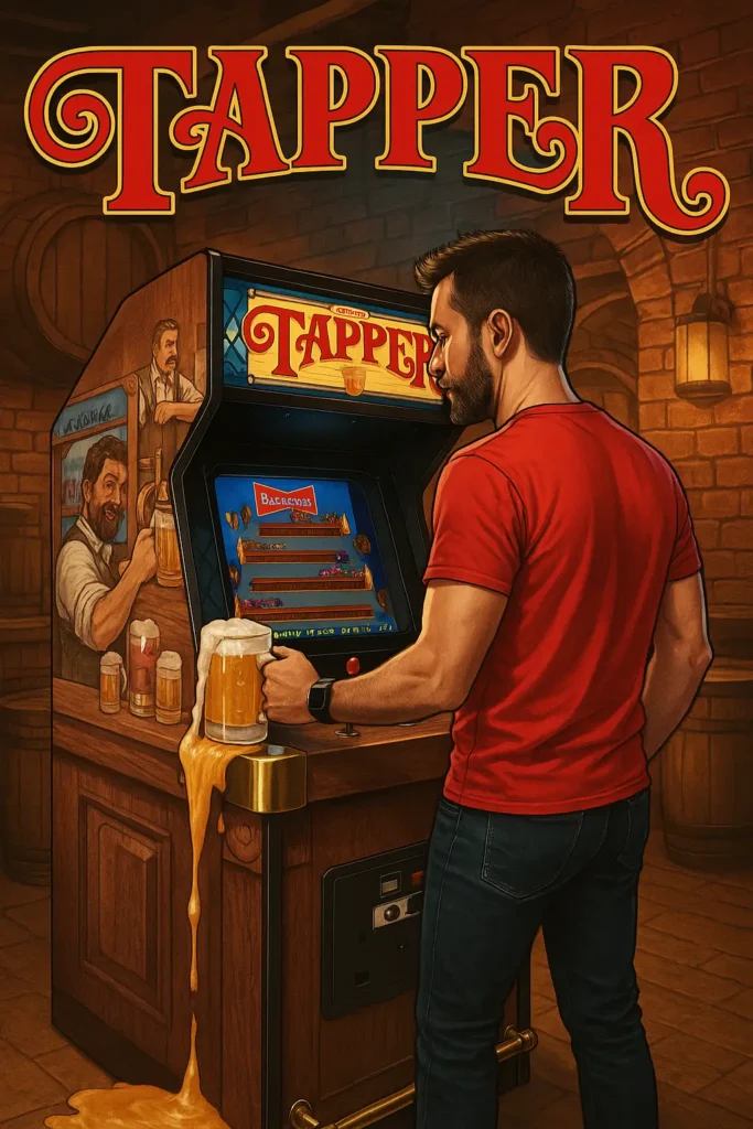 Tapper Arcade Game by Bally Midway - AI Gererated Video Cover Tapper Arcade Game by Bally Midway - AI Gererated Video Cover