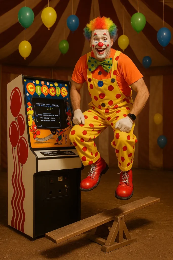 Circus Arcade Game by Exidy - Antonio Borba - AI Video Cover Circus Arcade Game by Exidy - Antonio Borba - AI Video Cover