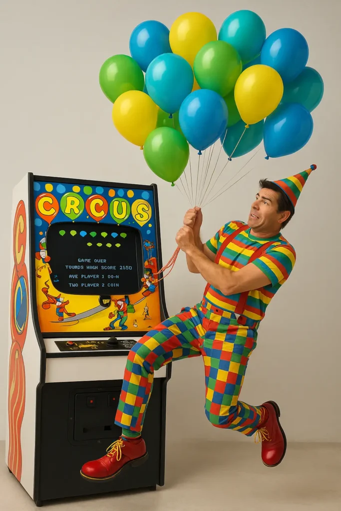 Circus Arcade Game by Exidy - Antonio Borba - AI Video Cover Circus Arcade Game by Exidy - Antonio Borba - AI Video Cover