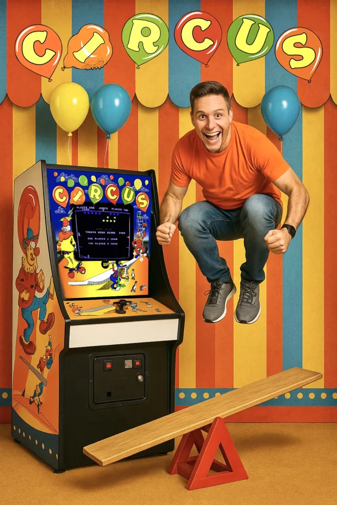 Circus Arcade Game by Exidy - Antonio Borba - AI Video Cover Circus Arcade Game by Exidy - Antonio Borba - AI Video Cover