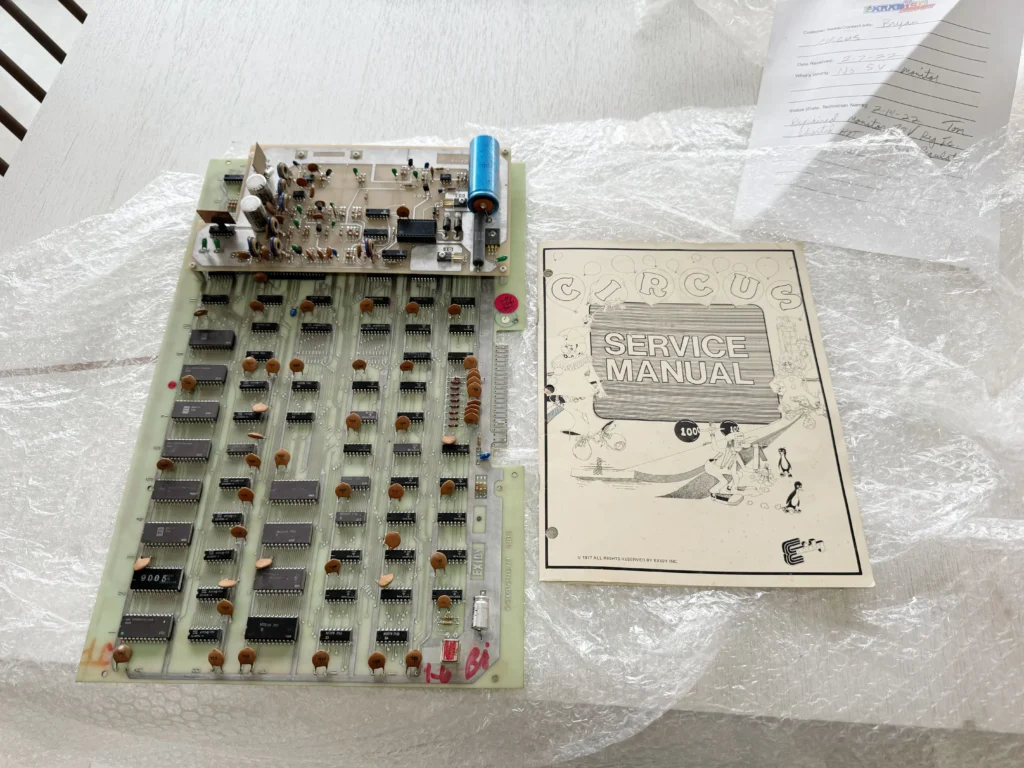 Circus by Exidy – Arcade Game Restoration - PCB and Manual Circus by Exidy – Arcade Game Restoration - PCB and Manual