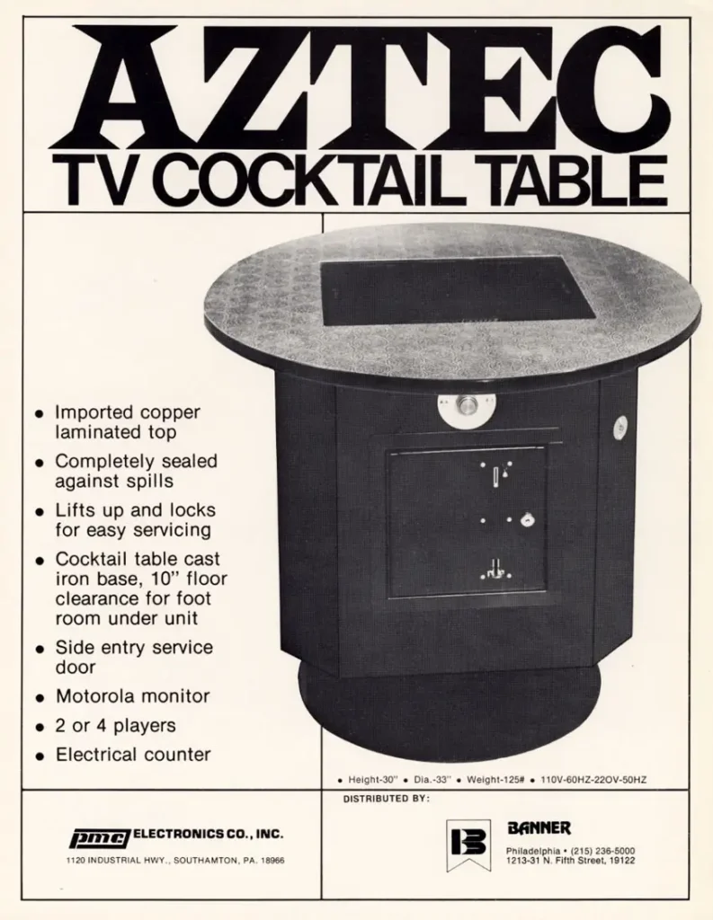 Aztec TV Cocktail Table - PMC Electronics Flyer Aztec TV Cocktail Table - PMC Electronics Flyer