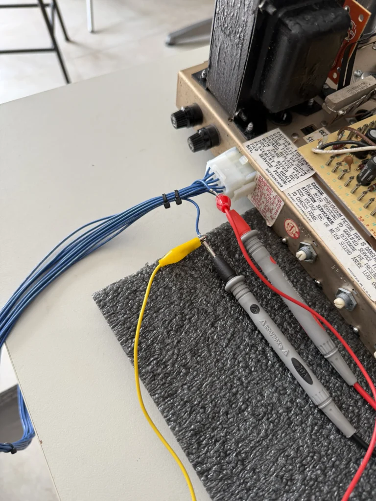 Inca Arcade Cabinet by PMC Electronics - Motorola XM-501 Monitor Voltage Tests
