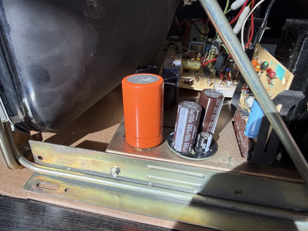 Inca Arcade Cabinet by PMC Electronics - Motorola XM-501 Monitor B+ Filter Caps