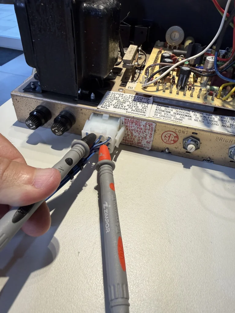 Inca Arcade Cabinet by PMC Electronics - Motorola XM-501 Monitor Voltage Tests