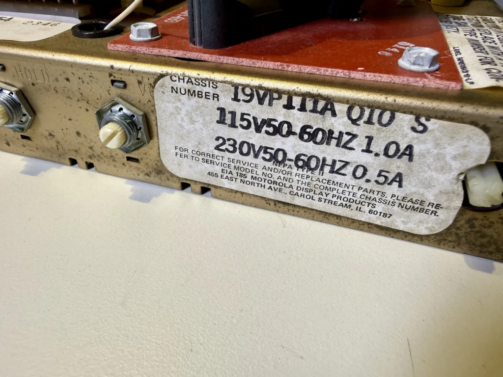 Motorola XM-501 B&W Monitor from Inca Cabinet - Antonio Borba Arcade Collection Motorola XM-501 B&W Monitor from Inca Cabinet - Antonio Borba Arcade Collection