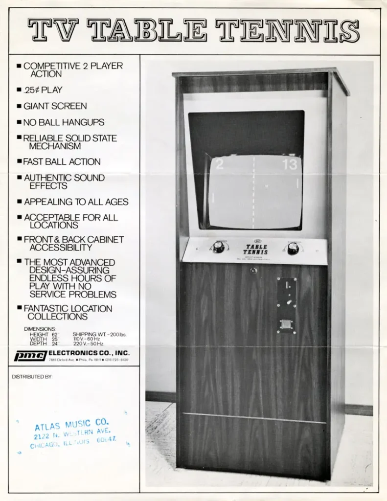 TV Table Tennis - Upright Arcade Cabinet from PMC Electronics TV Table Tennis - Upright Arcade Cabinet from PMC Electronics