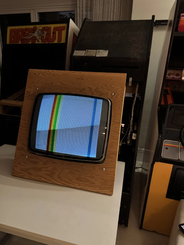 Atari Video Pinball Arcade - Wells-Gardner 19v1001 B&W Monitor