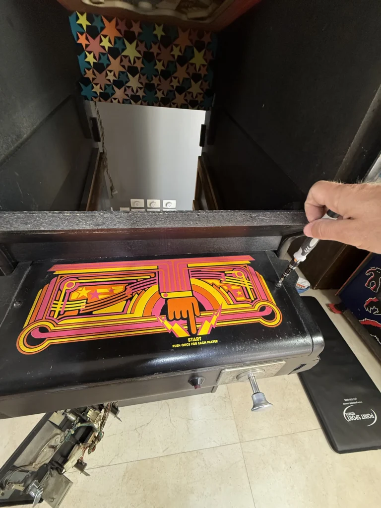 Atari Video Pinball Arcade - Control Panel Disassembly