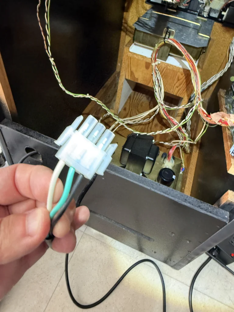 Atari Video Pinball Arcade - Power Cord Metal Plate Atari Video Pinball Arcade - Power Cord Metal Plate