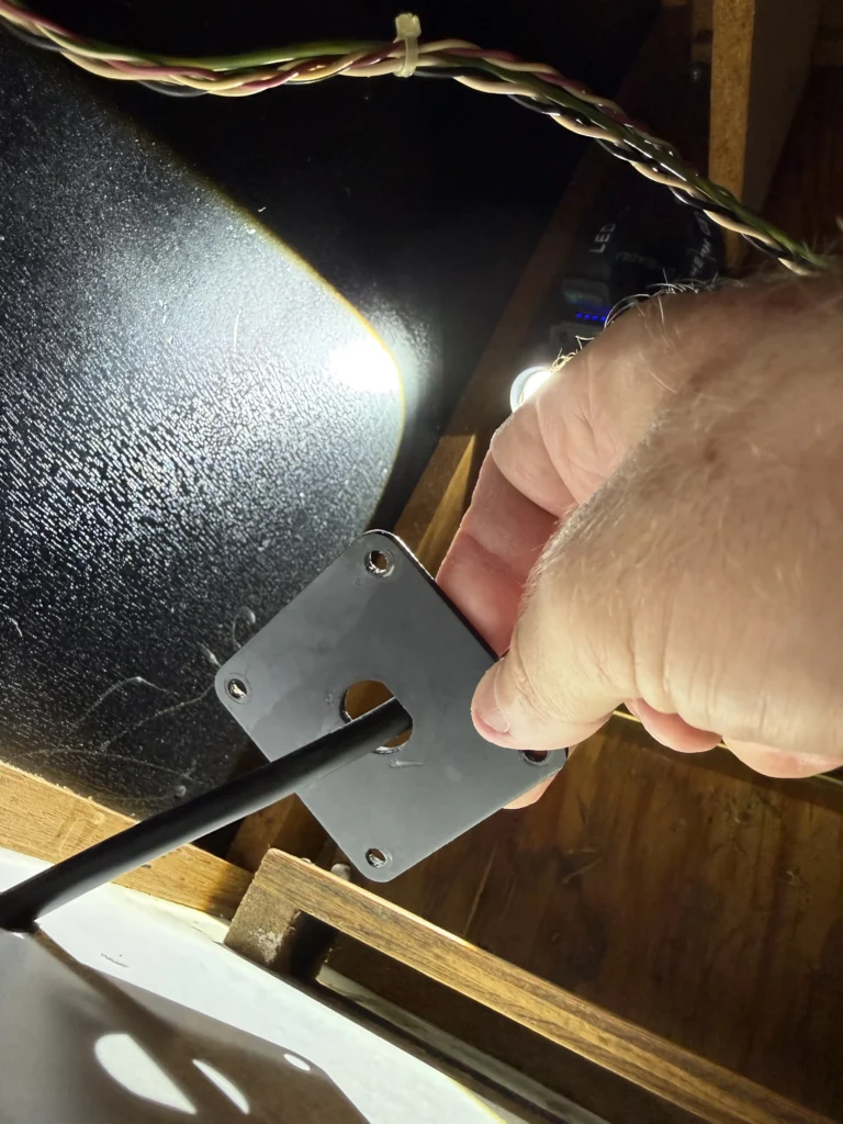 Atari Video Pinball Arcade - Power Cord Metal Plate Atari Video Pinball Arcade - Power Cord Metal Plate