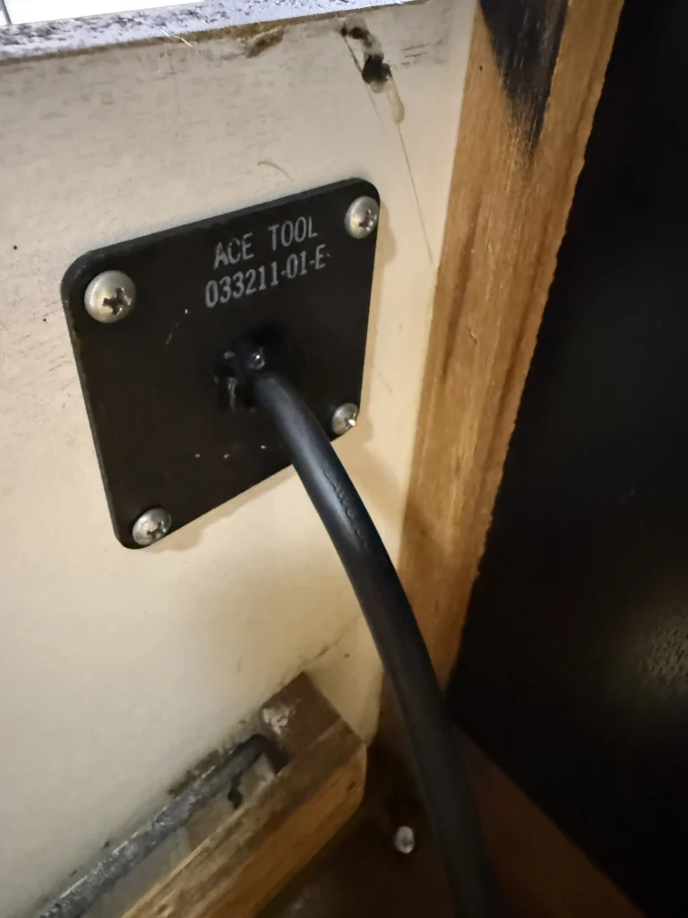 Atari Video Pinball Arcade - Power Cord Metal Plate Atari Video Pinball Arcade - Power Cord Metal Plate