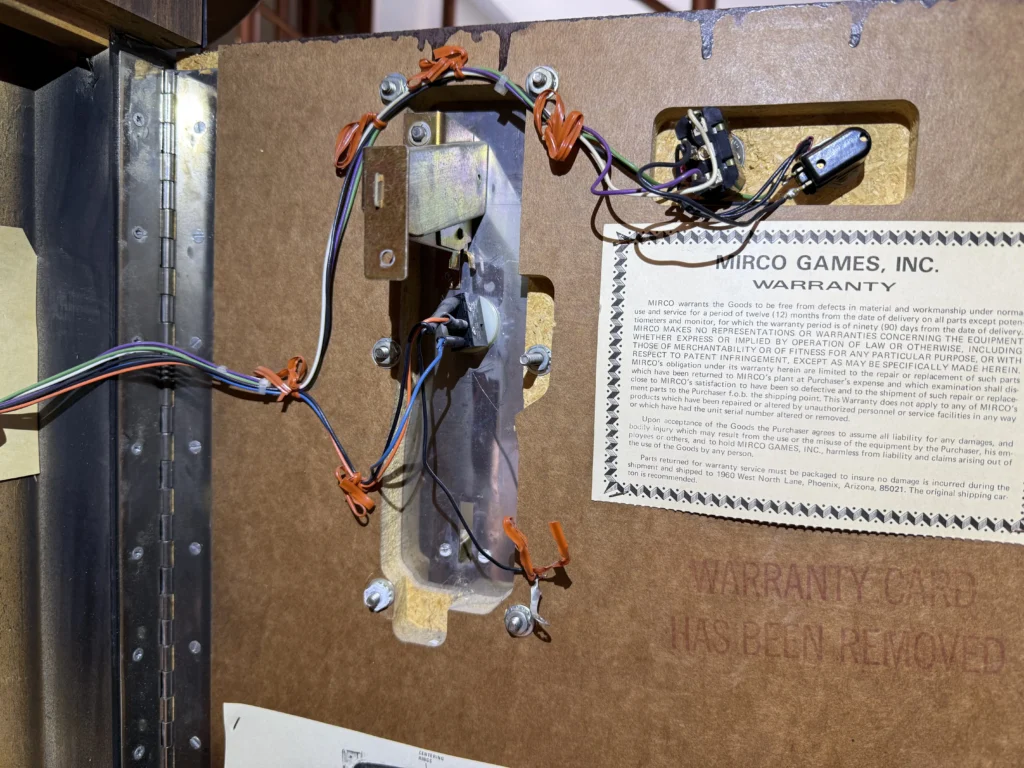 Mirco Challenge Arcade Game - Coin Door Restore