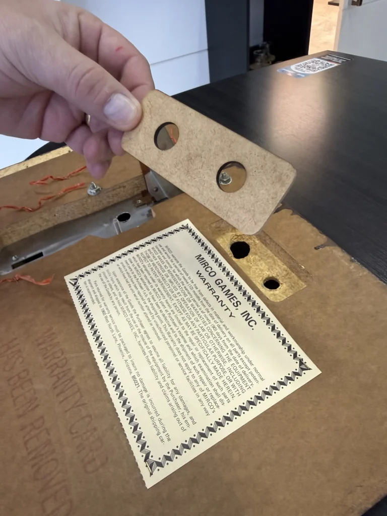 Mirco Challenge Arcade Game - Coin Door Restore