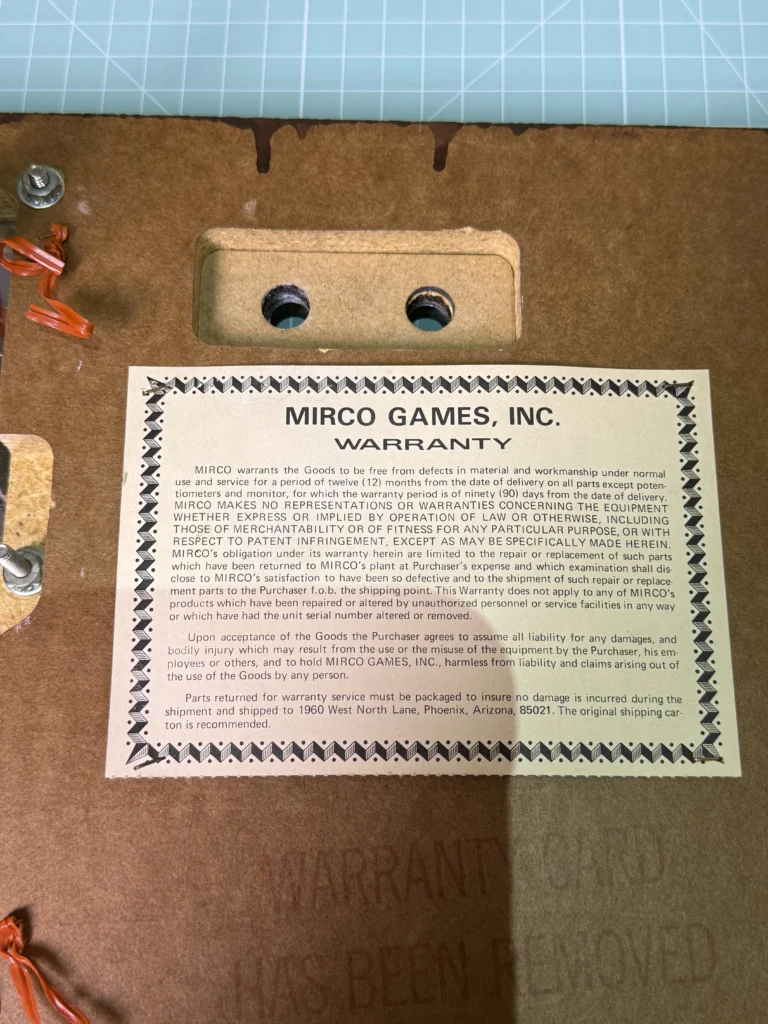 Mirco Challenge Arcade Game - Coin Door Restore