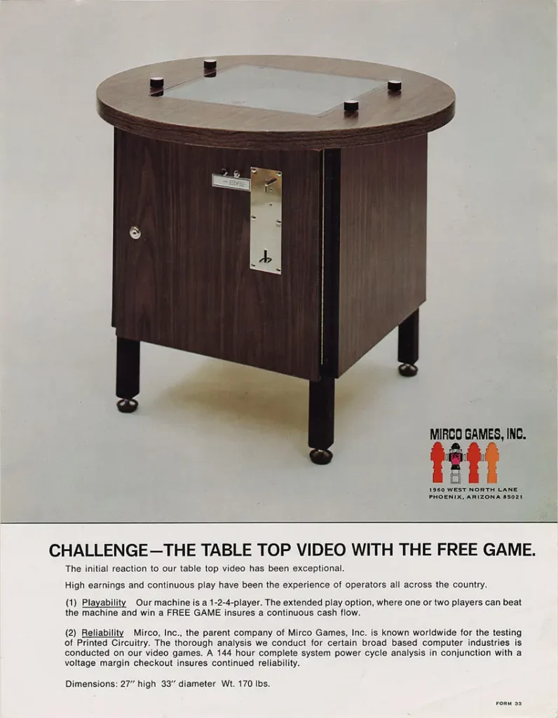 Mirco Games, Inc. - Challenge Arcade Game Flyer Mirco Games, Inc. - Challenge Arcade Game Flyer